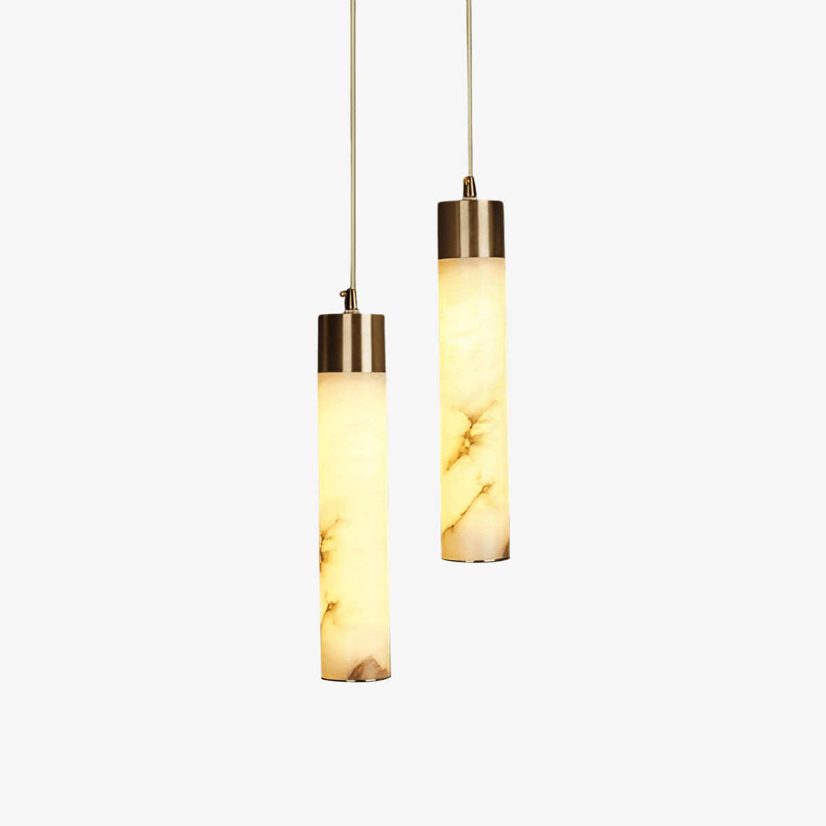 Rin Cylinder Alabaster Pendant Light
