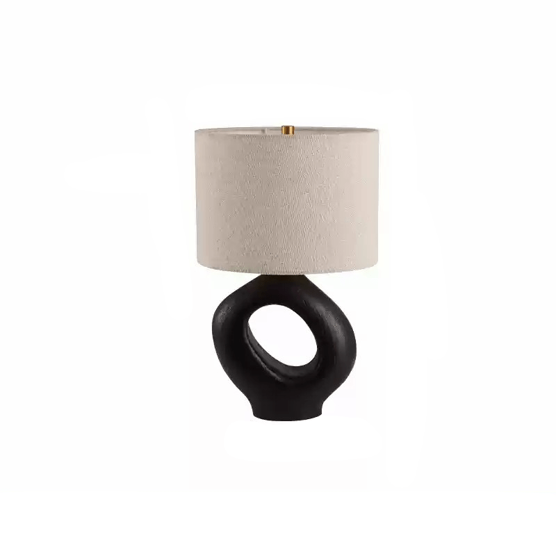 Lumestic Sculptural Resin Fabric Table Lamp