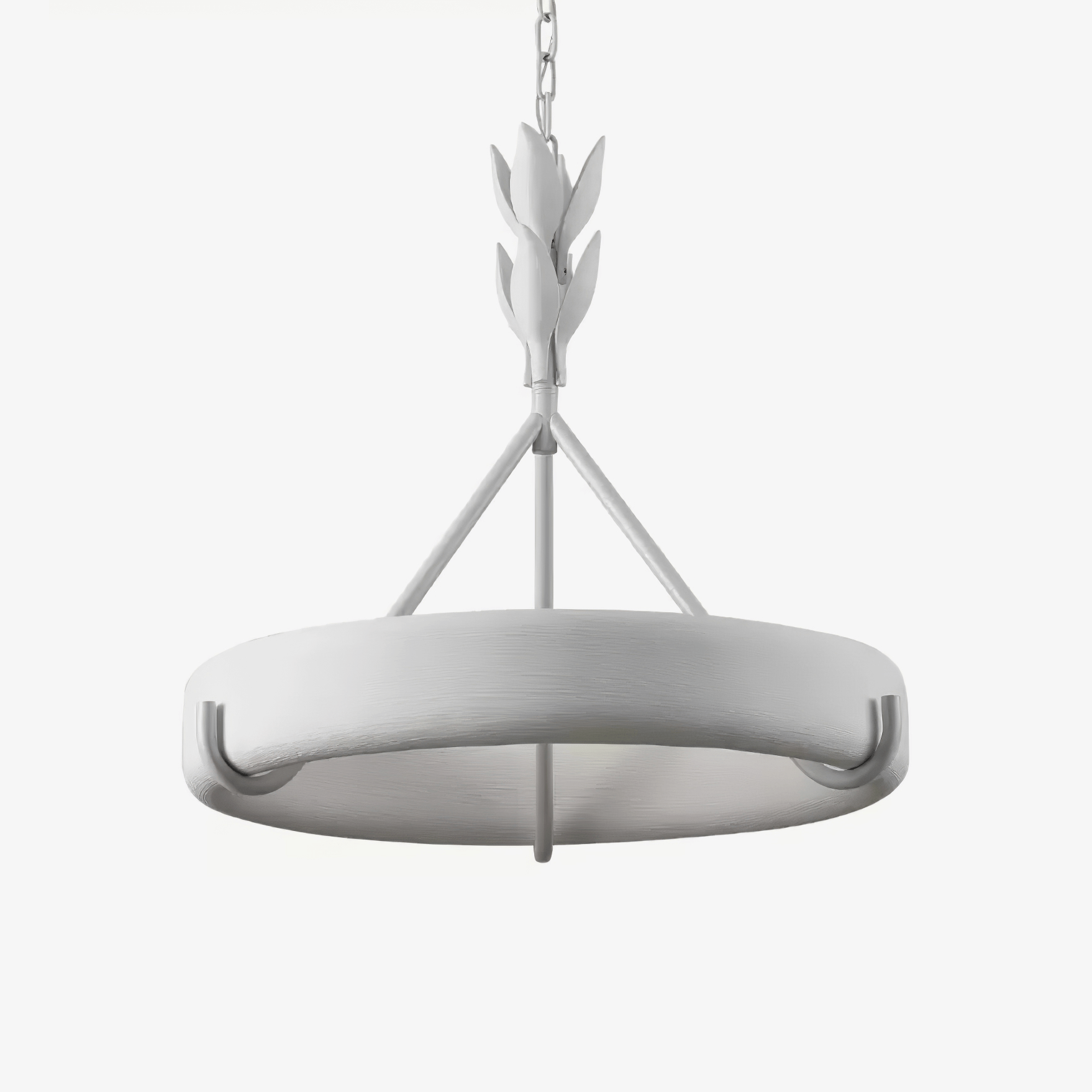 Eixor Chandelier Plaster White Floral Shape Minimalist