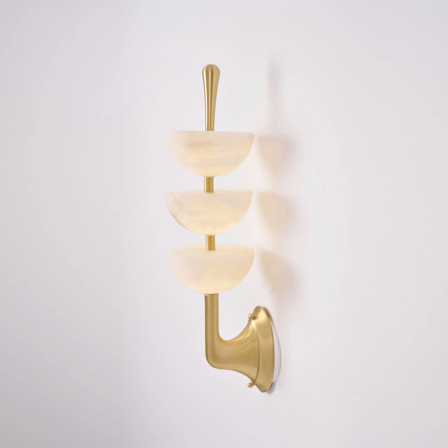Rosestone Triple Alabaster Indoor Wall Light