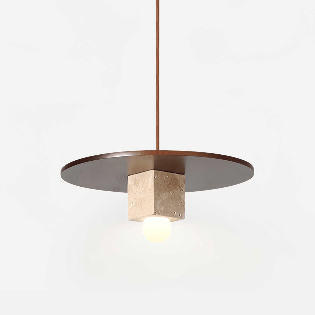 Sarix Geometric Travertine Pendant Light