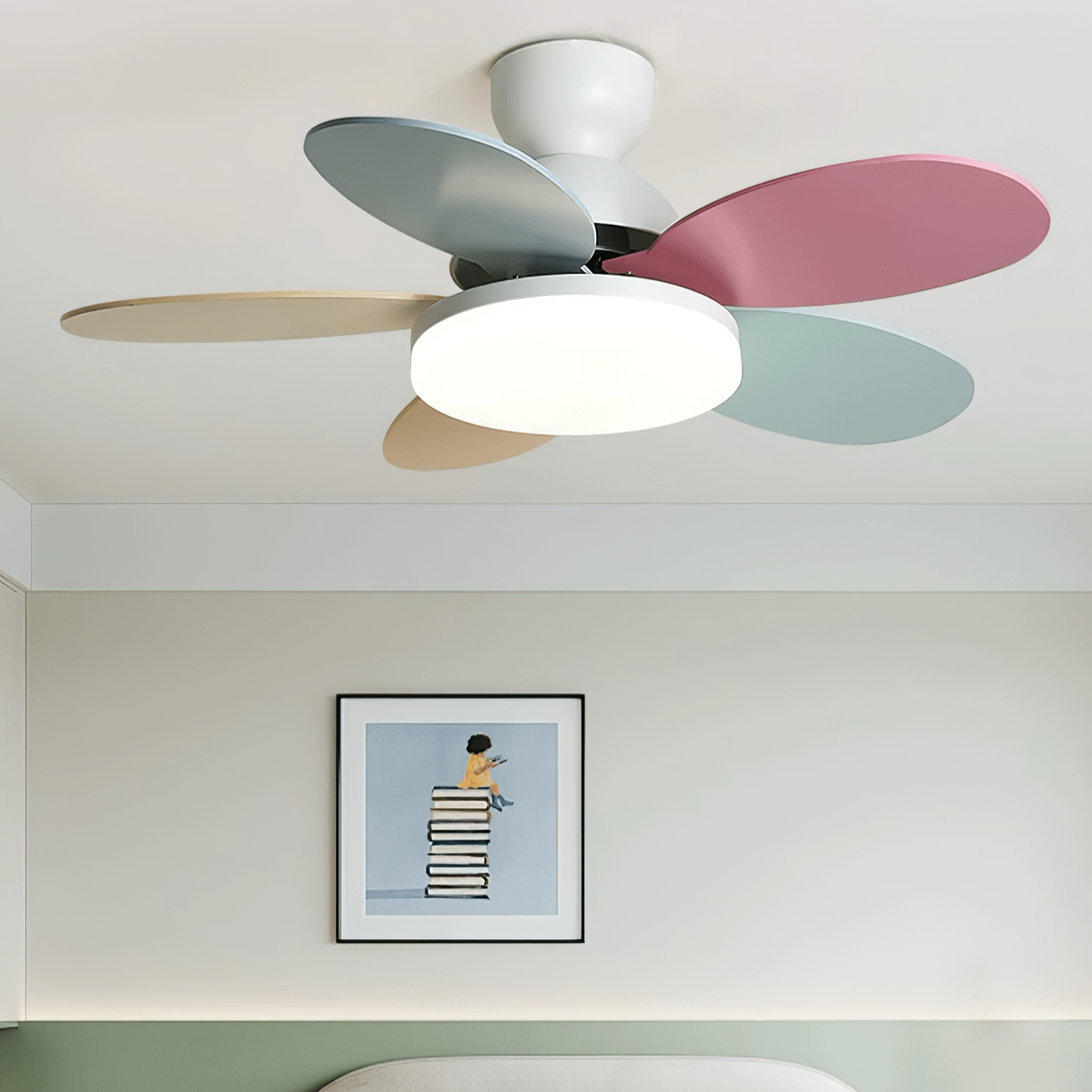 Lucien Morandi Metal Ceiling Fan Light