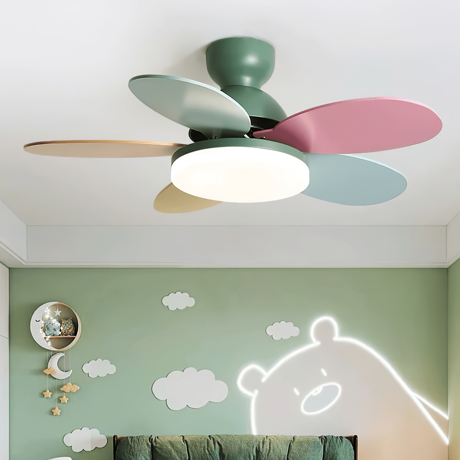 Lucien Morandi Metal Ceiling Fan Light