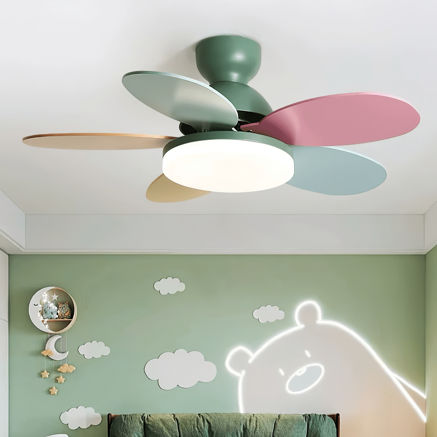 Lucien Morandi Metal Ceiling Fan Light
