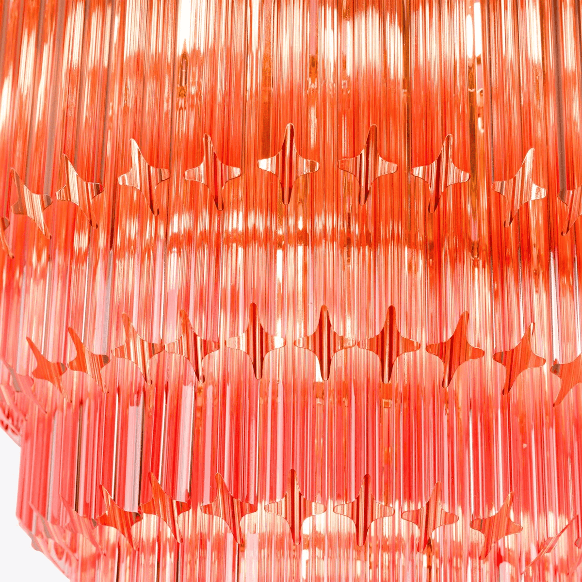 Liororelle Chandelier Amber Diamond Glass Layered Retro