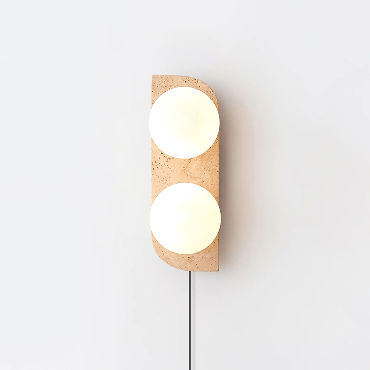 Serearia Minimalist Travertine Plug-In Wall Light