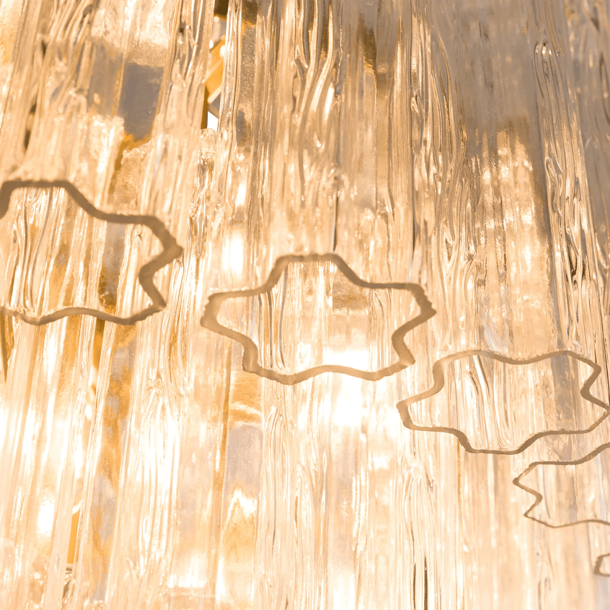 Eiraora Chandelier Pink Prism Glass Layered Elegant