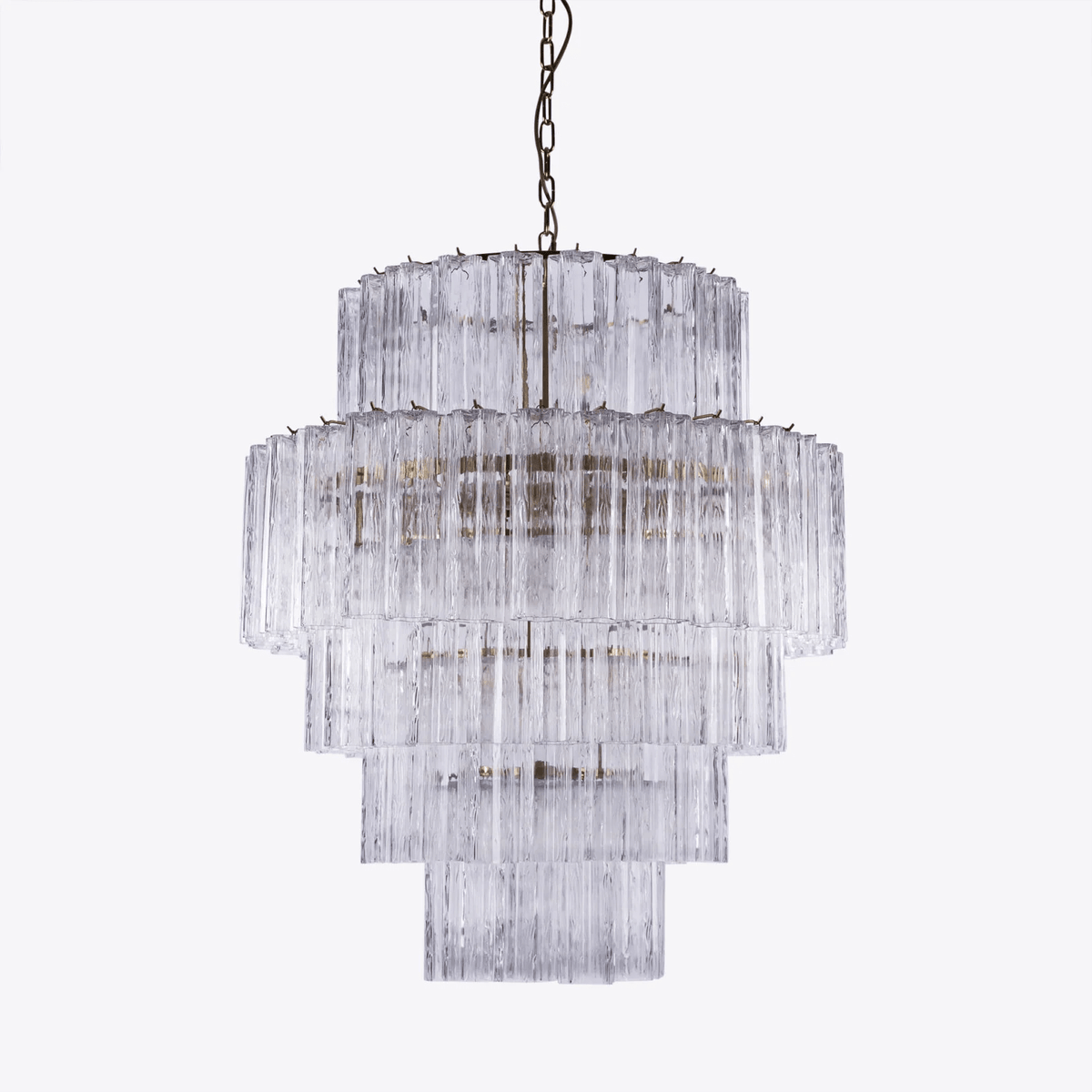 Eiraora Chandelier Pink Prism Glass Layered Elegant