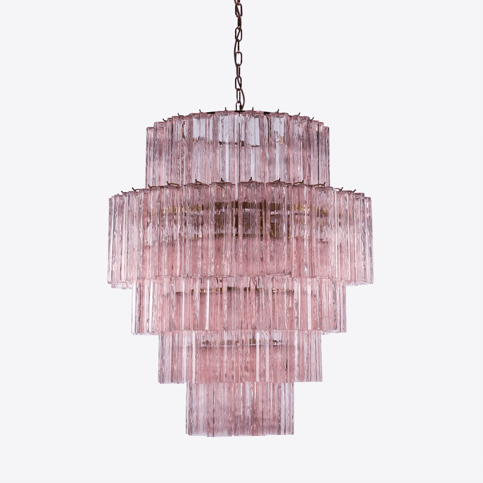 Eiraora Chandelier Pink Prism Glass Layered Elegant