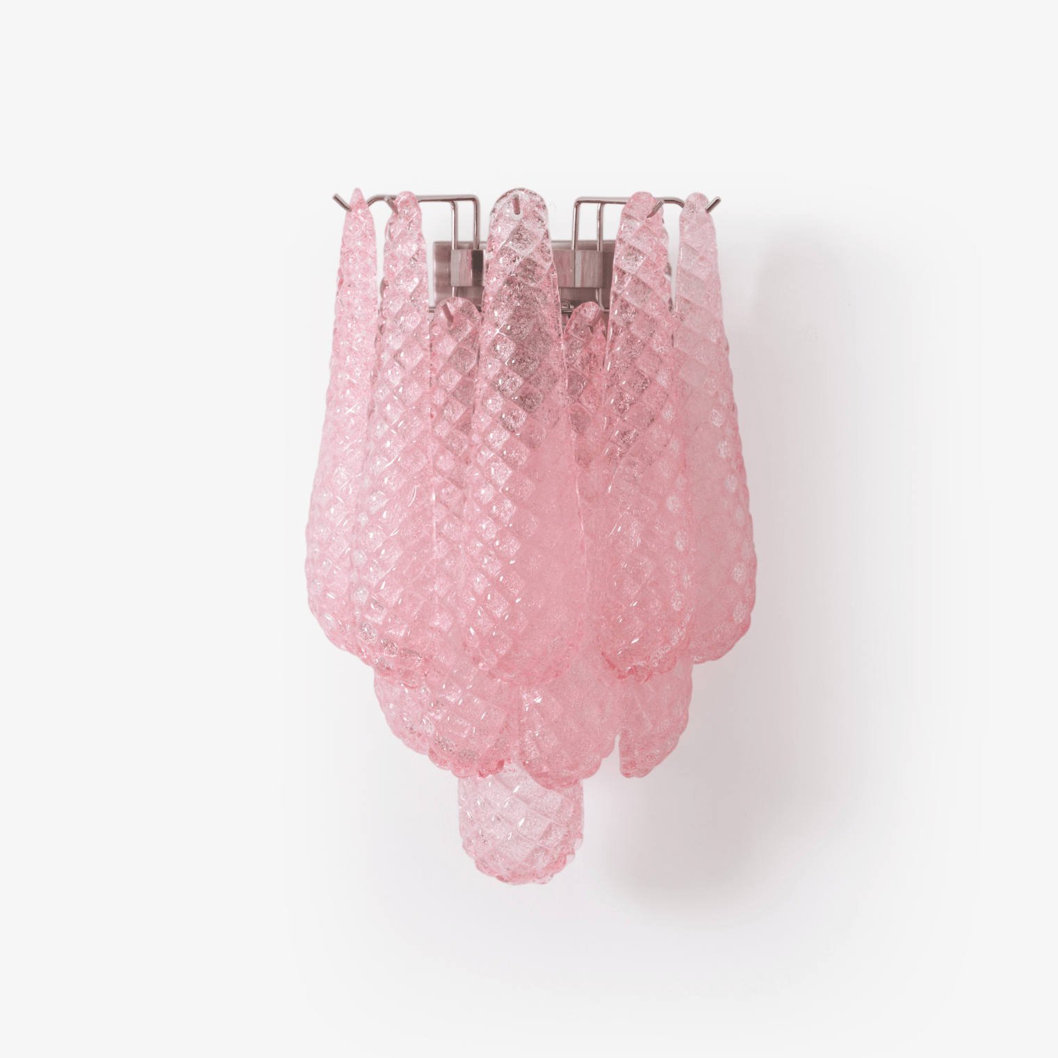 Liorelaria Wall Lamp Pink Teardrop Glass Floral Artistic