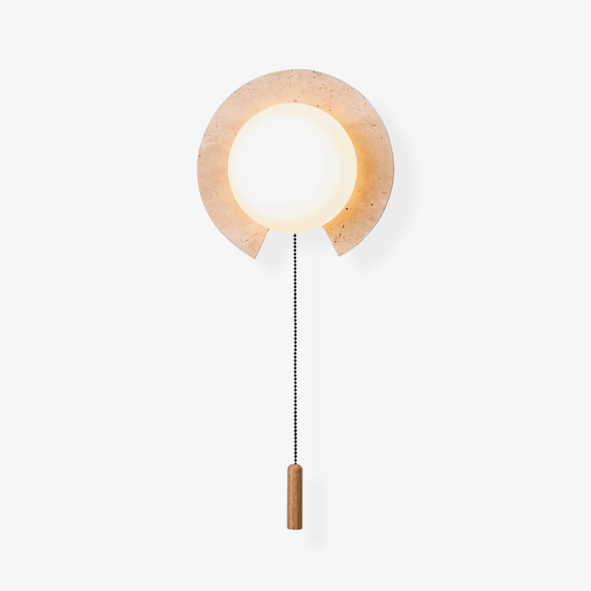 Zamaryra Semi-Circular Travertine Wall Light