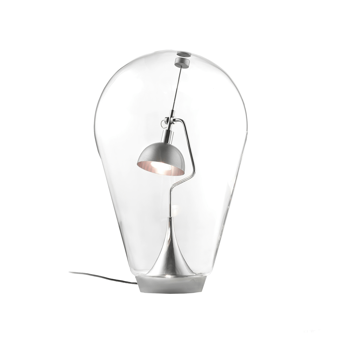 Veroce Glass Industrial Table Lamp