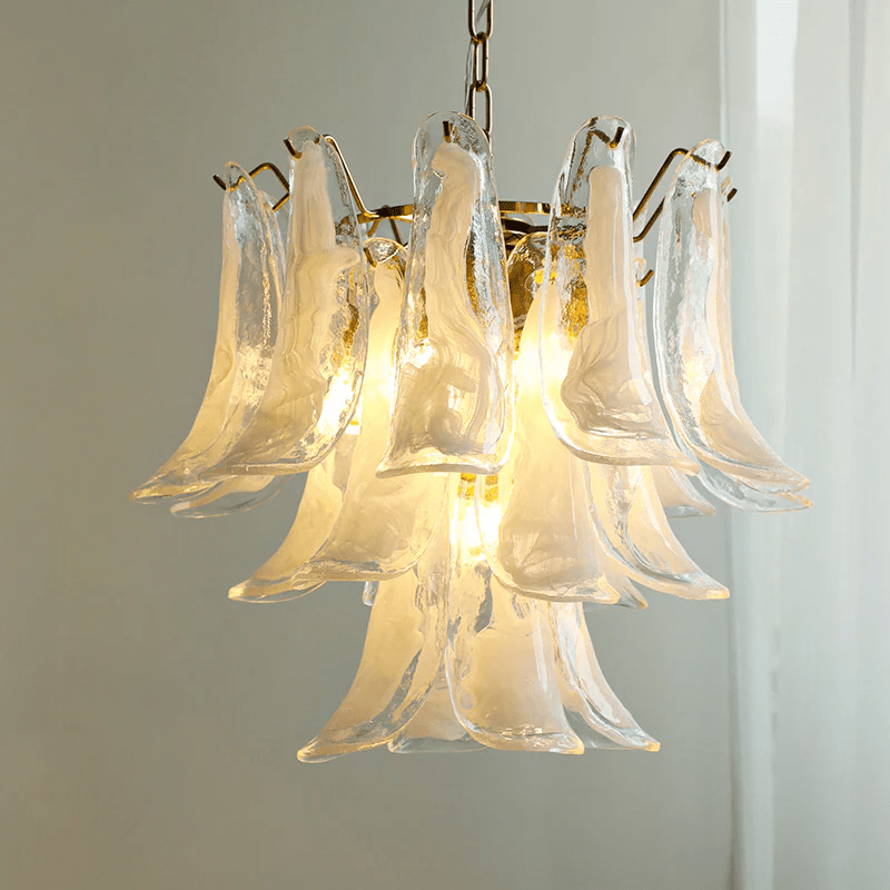 Celiian Chandelier Murano Glass Petals Vintage