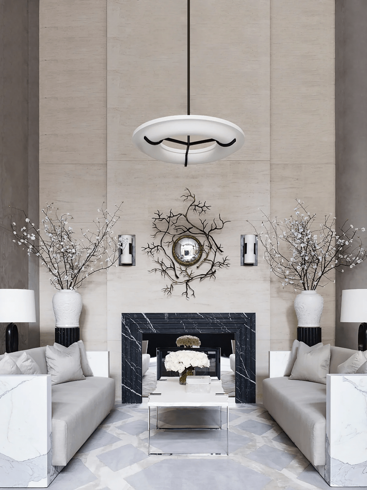 Uvare Alabaster Chandelier