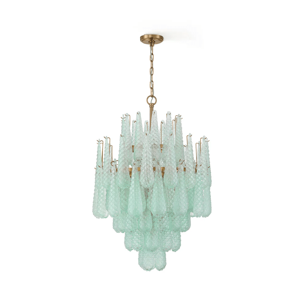Velorian Chandelier Drop Textured Glass Elegant