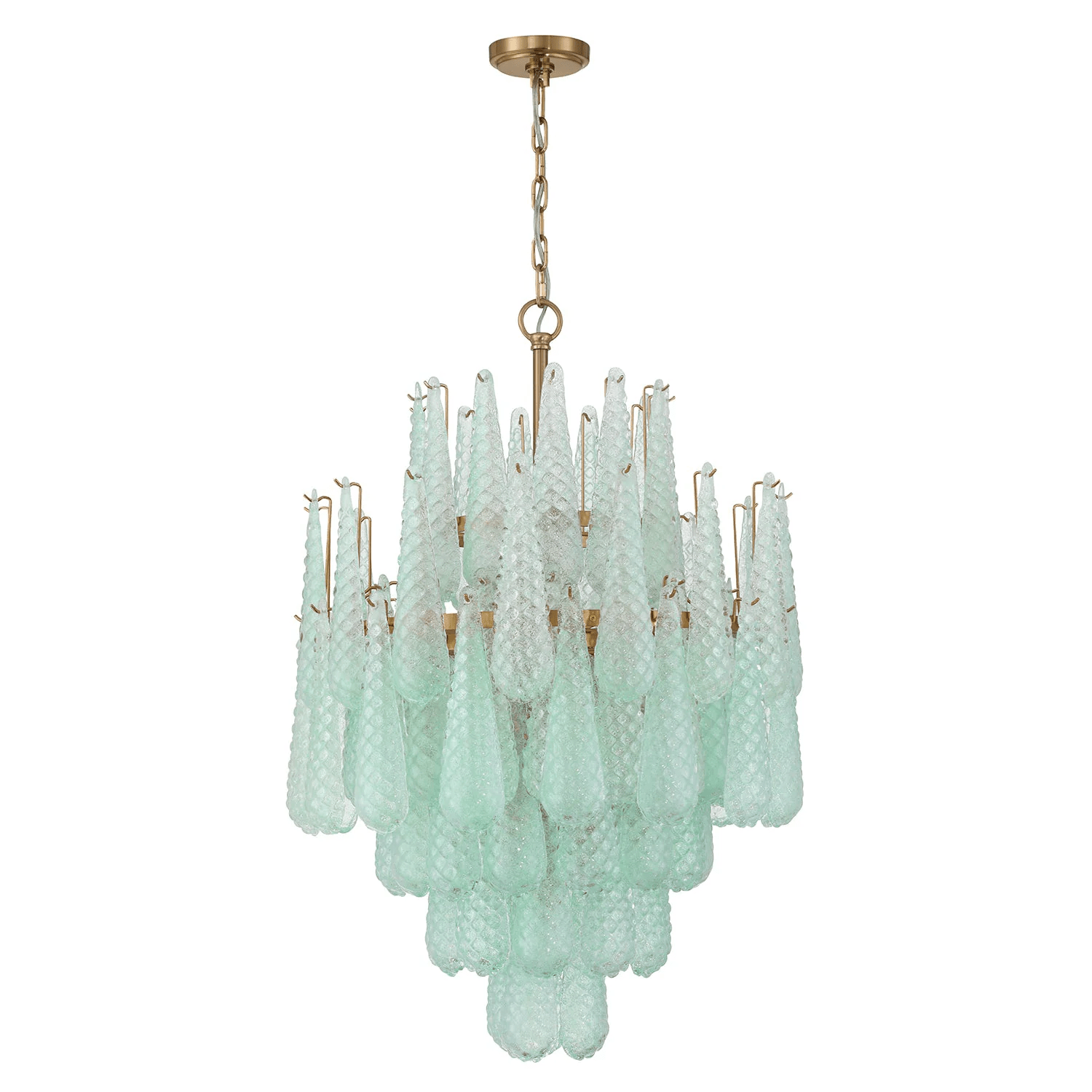 Velorian Chandelier Drop Textured Glass Elegant