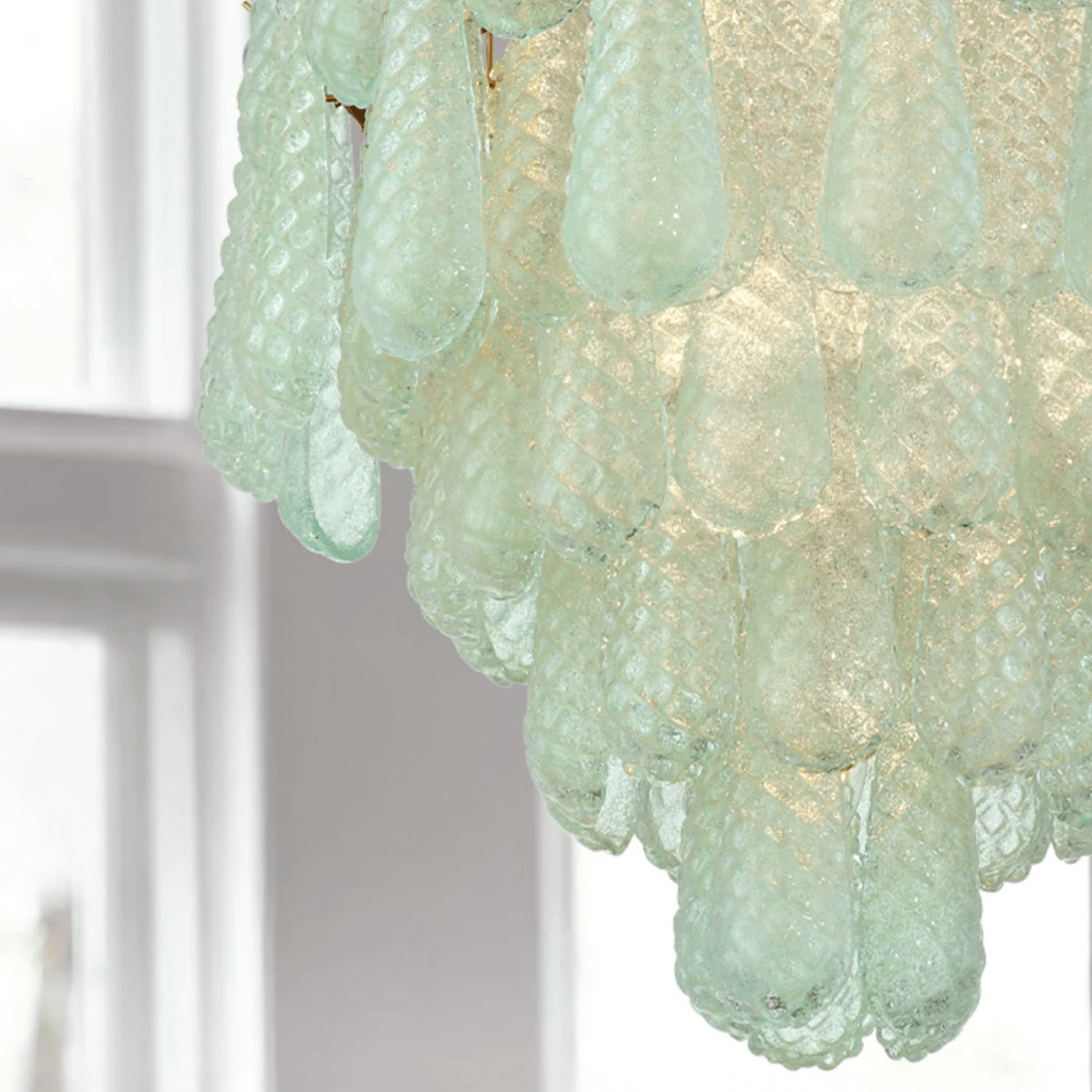 Velorian Chandelier Drop Textured Glass Elegant