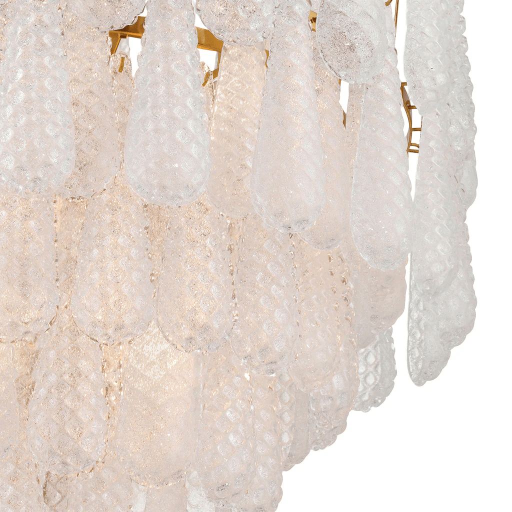Velorian Chandelier Drop Textured Glass Elegant