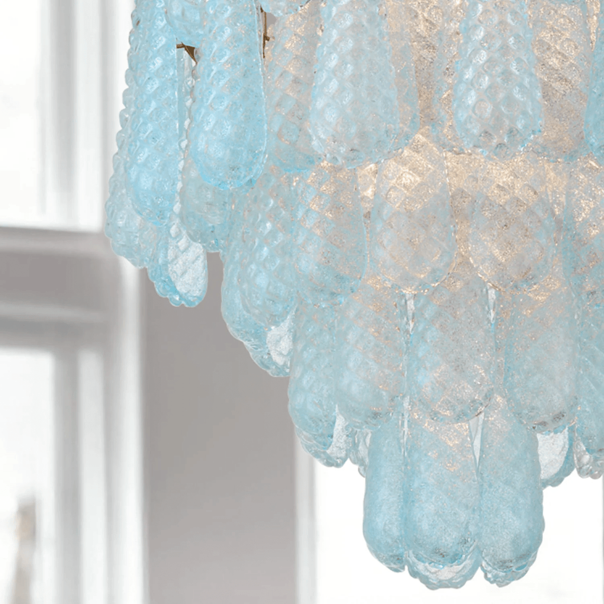 Velorian Chandelier Drop Textured Glass Elegant