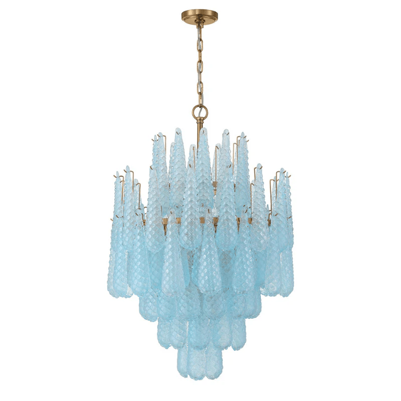 Velorian Chandelier Drop Textured Glass Elegant