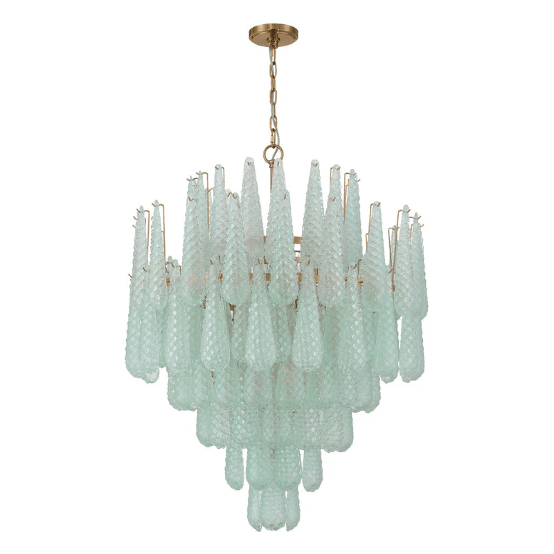 Velorian Chandelier Drop Textured Glass Elegant