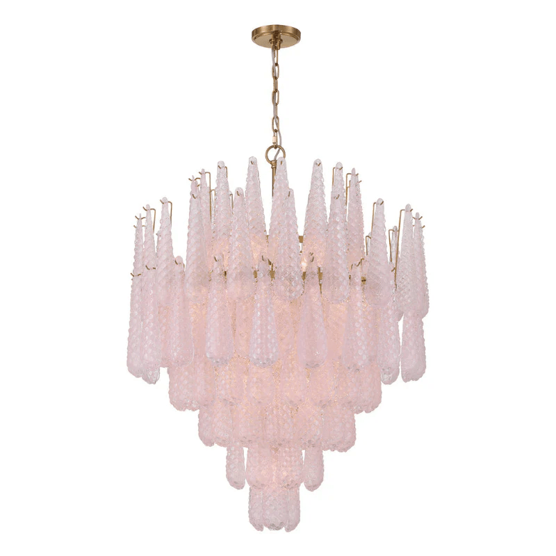 Velorian Chandelier Drop Textured Glass Elegant