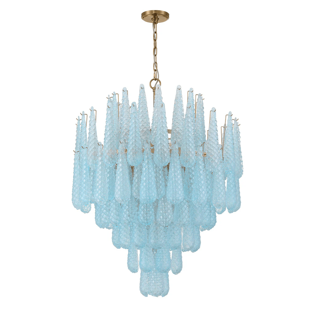 Velorian Chandelier Drop Textured Glass Elegant
