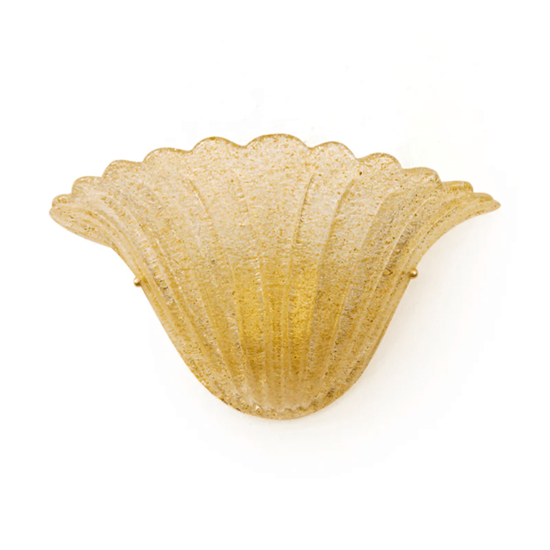 Celoeria Wall Lamp Scallop Edge Textured Glass Elegant