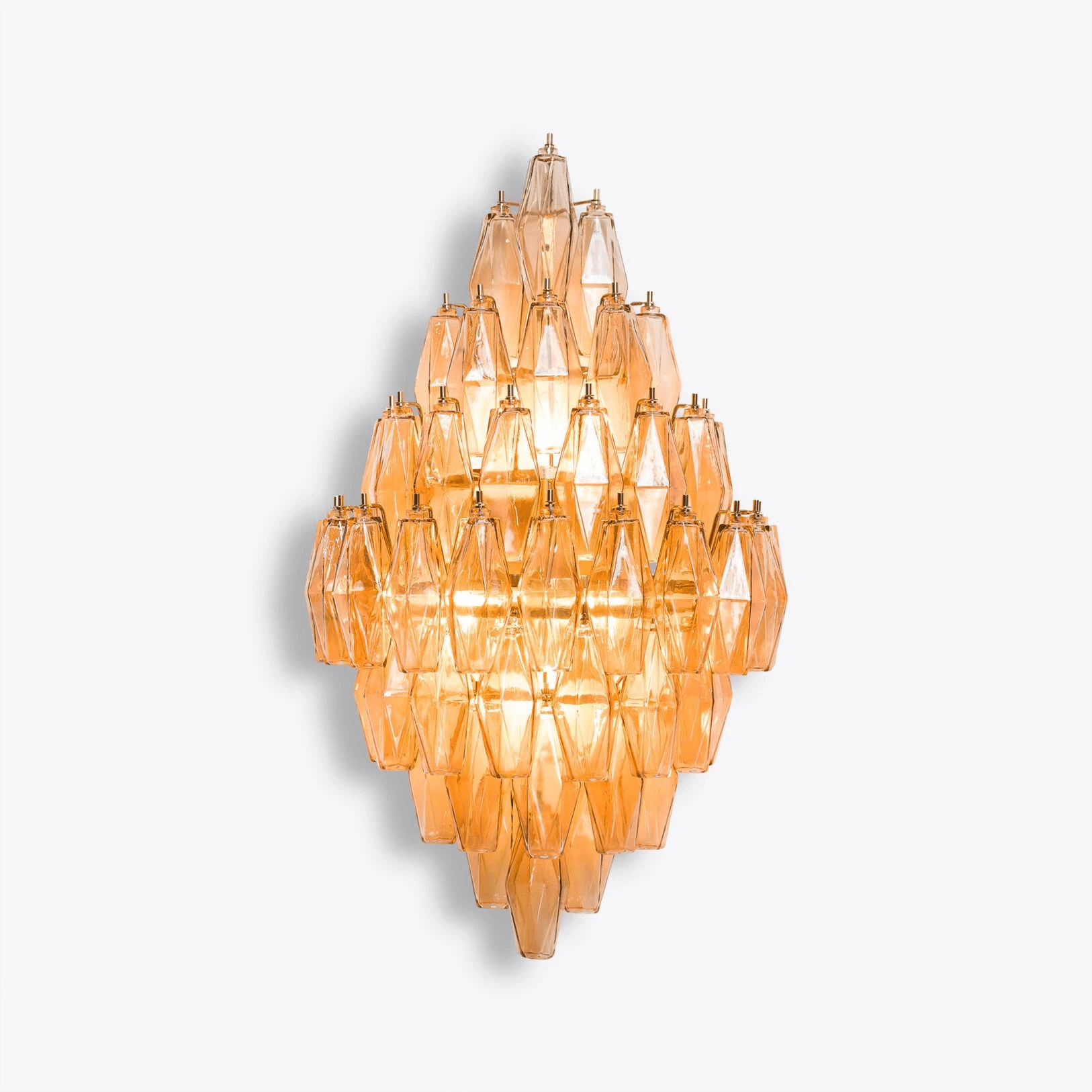 Aurora Wall Light Amber Diamond Polyhedron Vintage - Neutral Decor