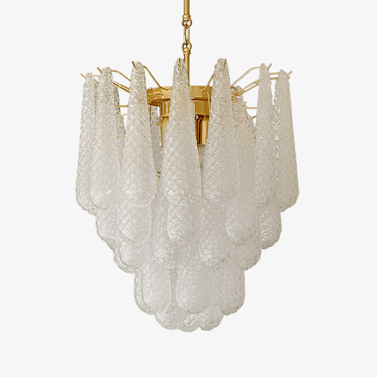 Velivena Chandelier Murano Glass Drops Frosted Teardrop