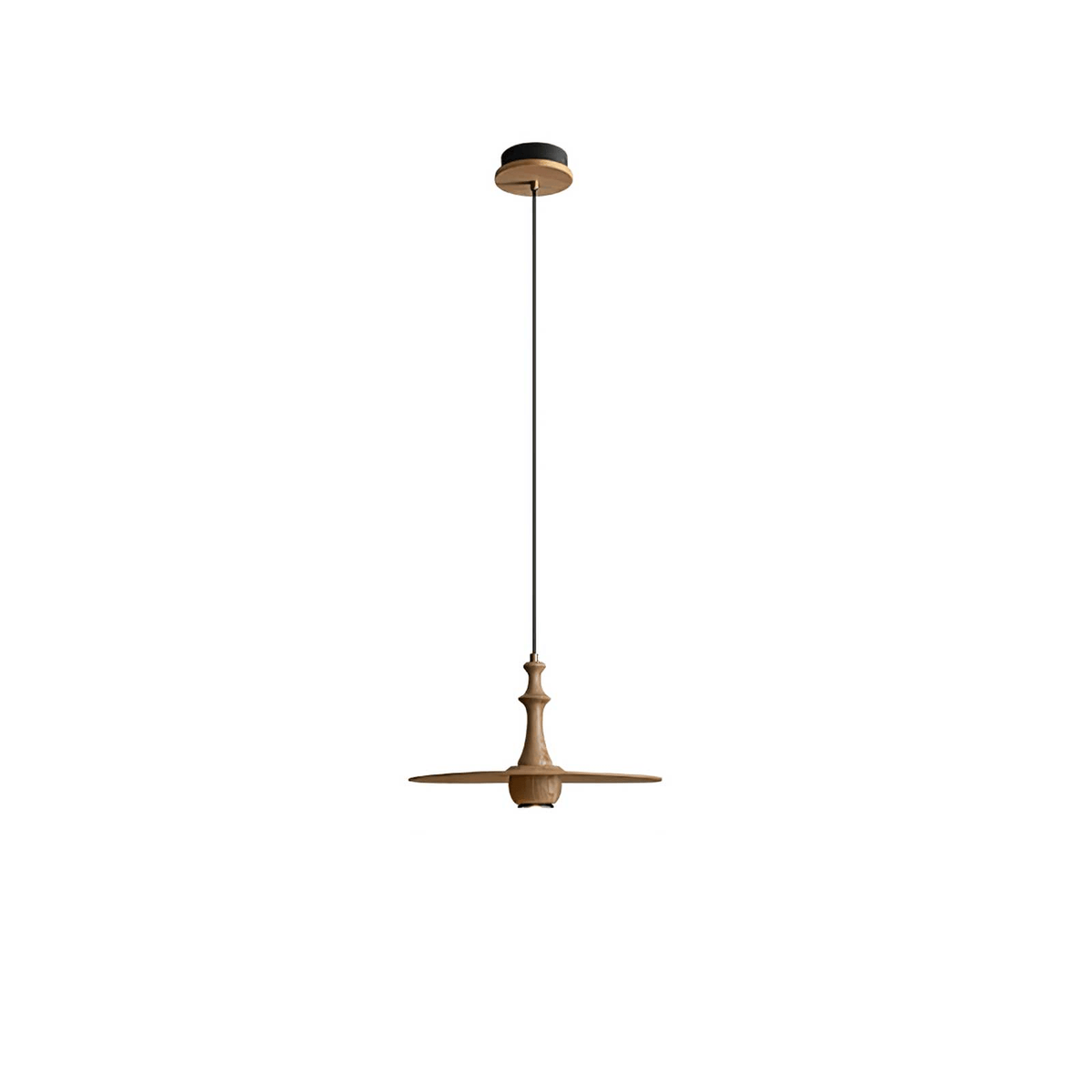 Spindle Wooden Spin Pendant Light