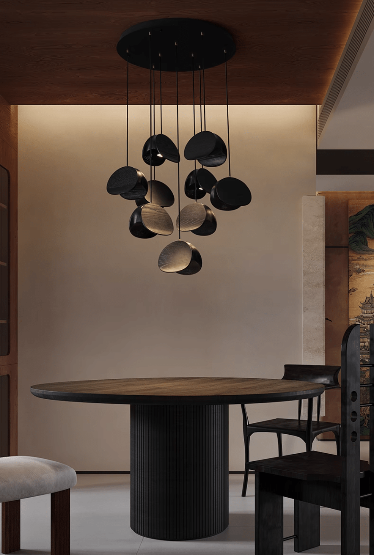 Tavro Minimalist Wood Pendant Light