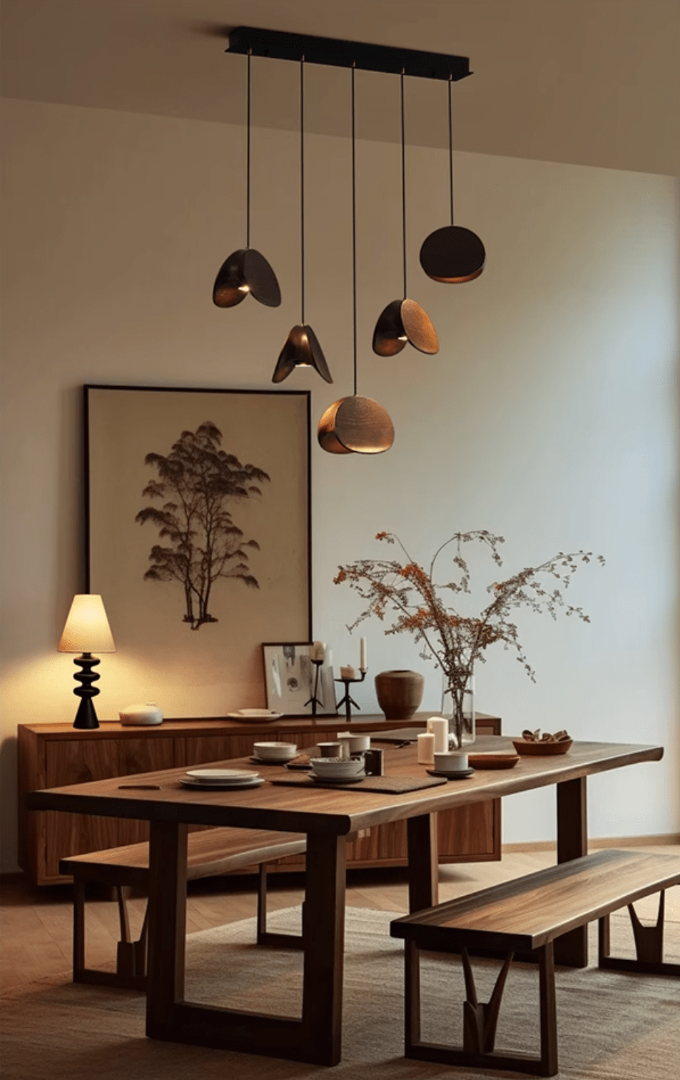 Tavro Minimalist Wood Pendant Light