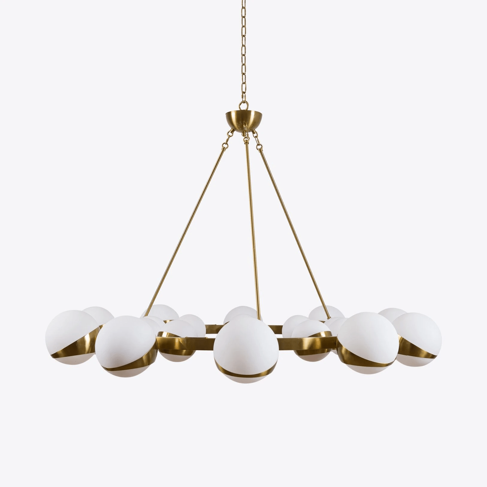 LuminaSphere Modern Brass Chandelier