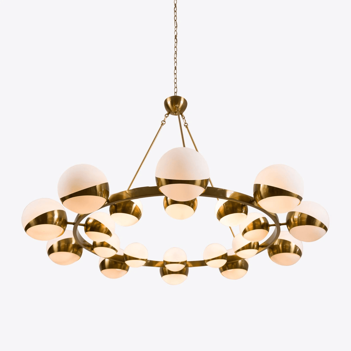 LuminaSphere Modern Brass Chandelier