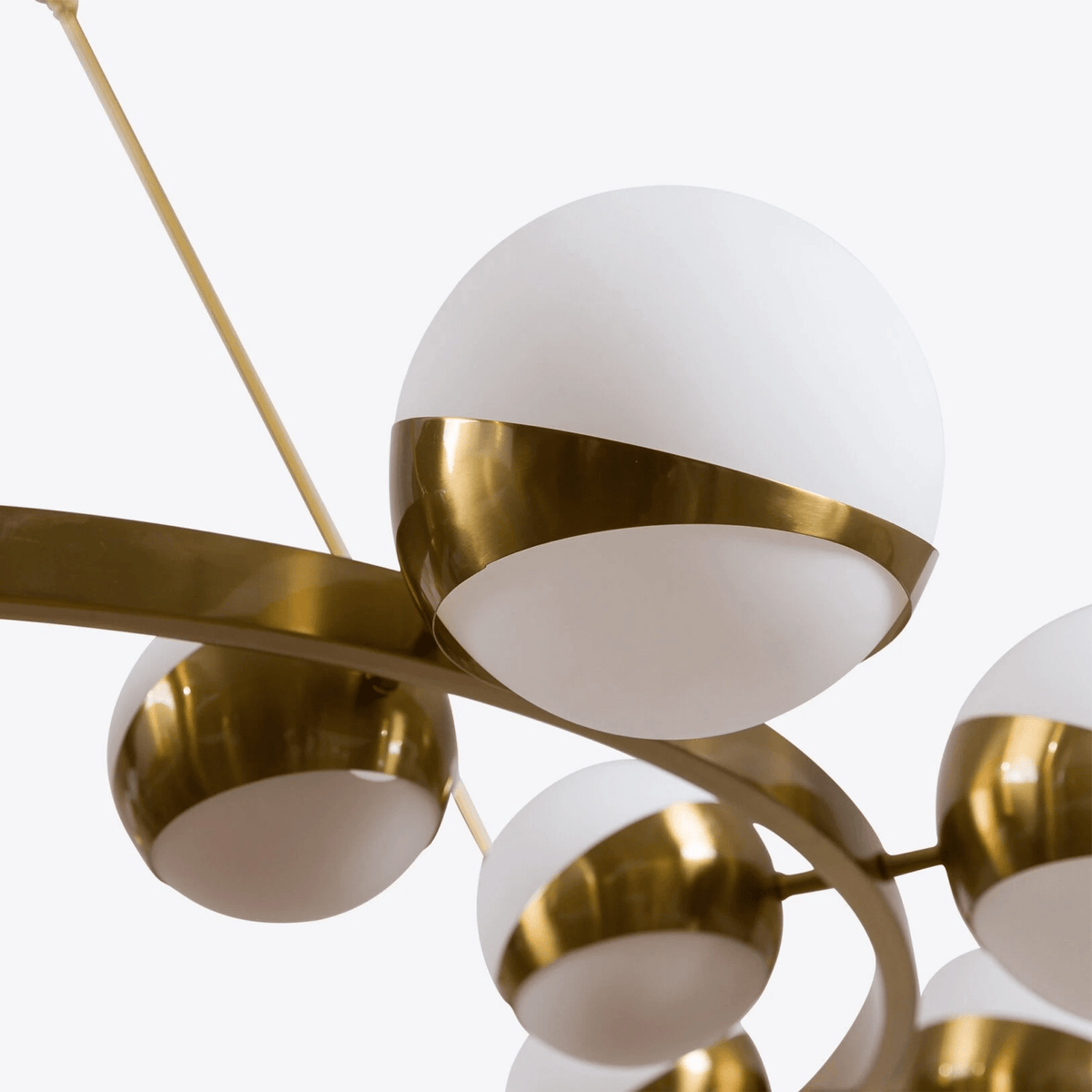 LuminaSphere Modern Brass Chandelier