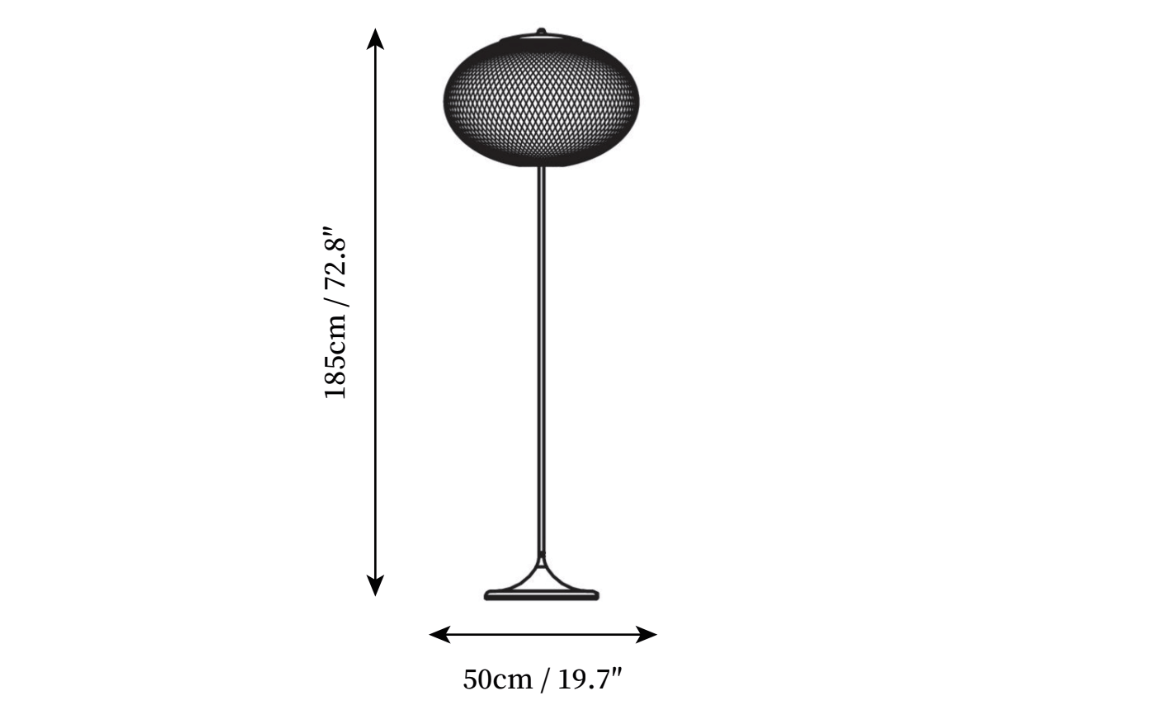 Ilsolyre Industrial Mesh Floor Lamp