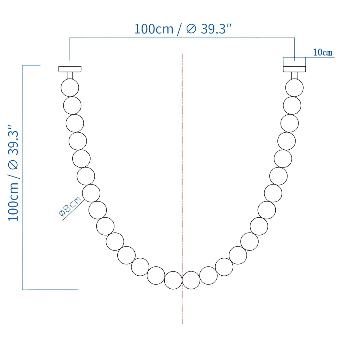PearlCascade Glass Bead Chandelier