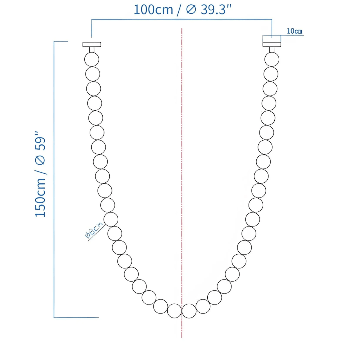 PearlCascade Glass Bead Chandelier