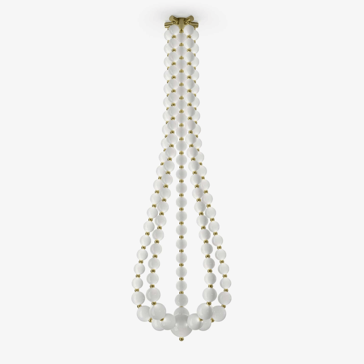 PearlCascade Glass Bead Chandelier
