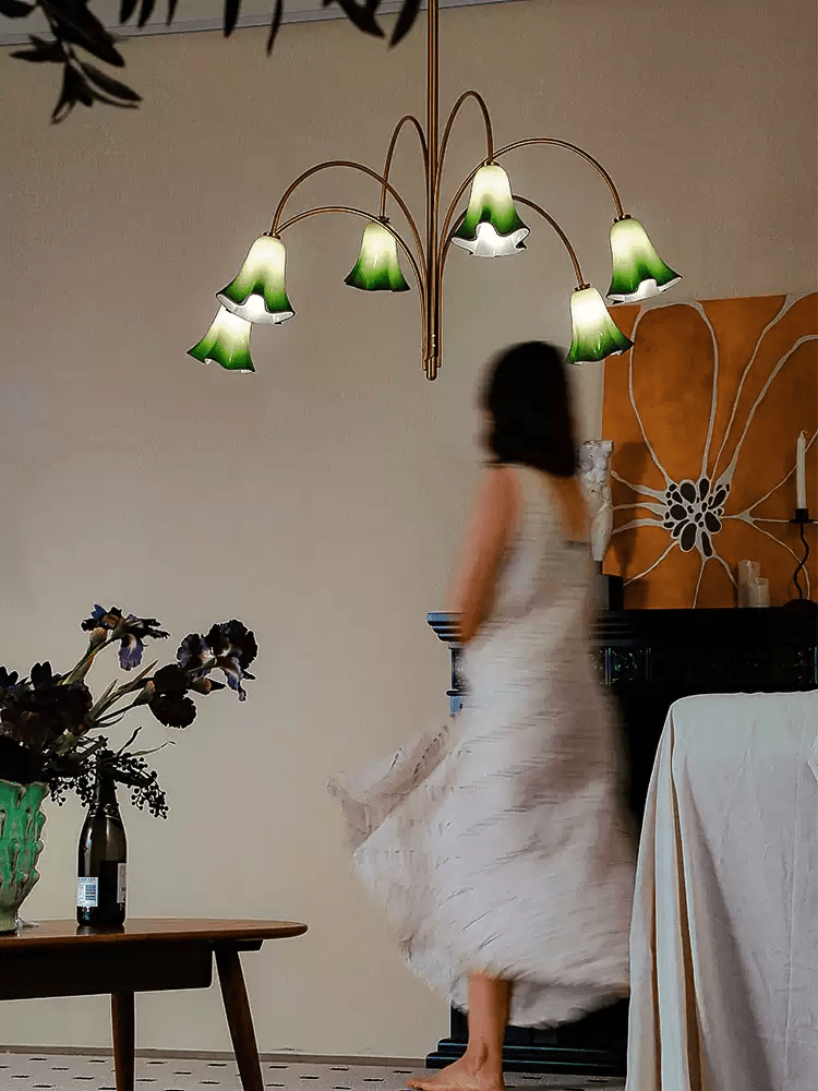 EmeraldBell Glass Pendant Chandelier