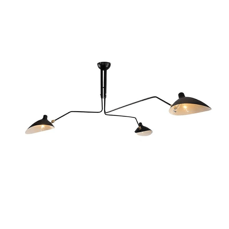 Wesley Minimalist Metal Ceiling Light Three Arm