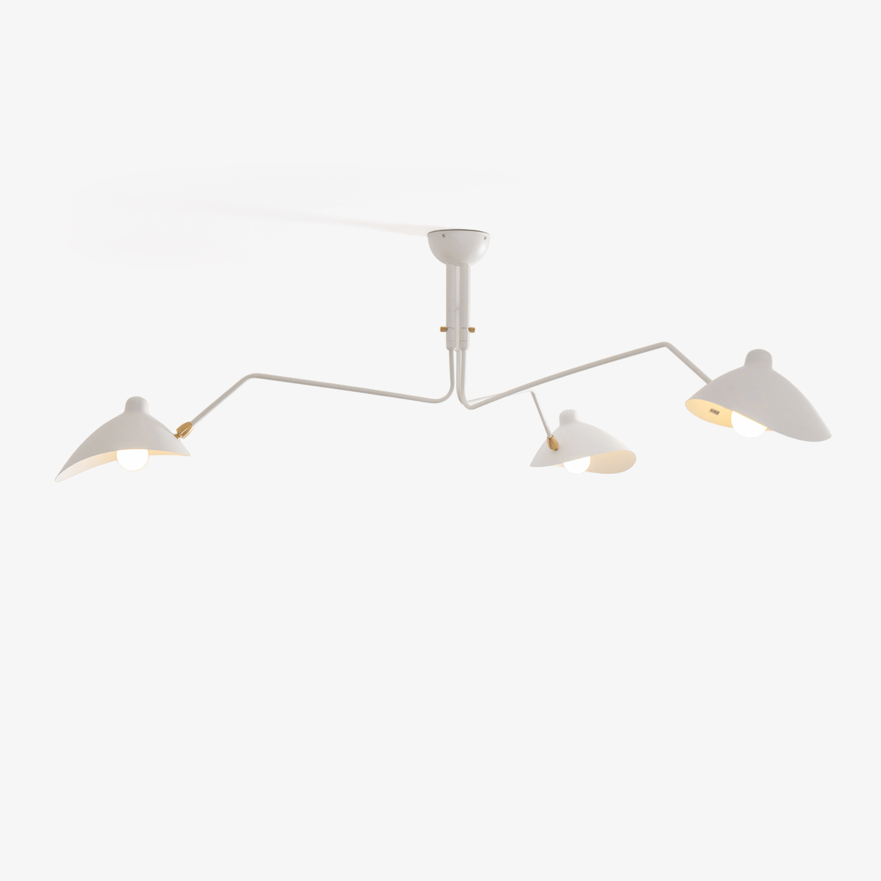 Wesley Minimalist Metal Ceiling Light Three Arm