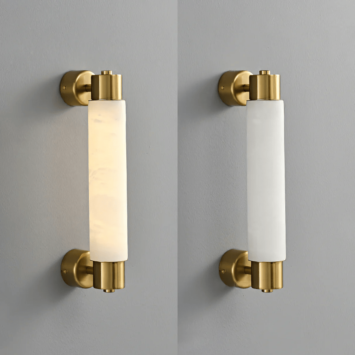 Ospix Alabaster Brass Wall Light