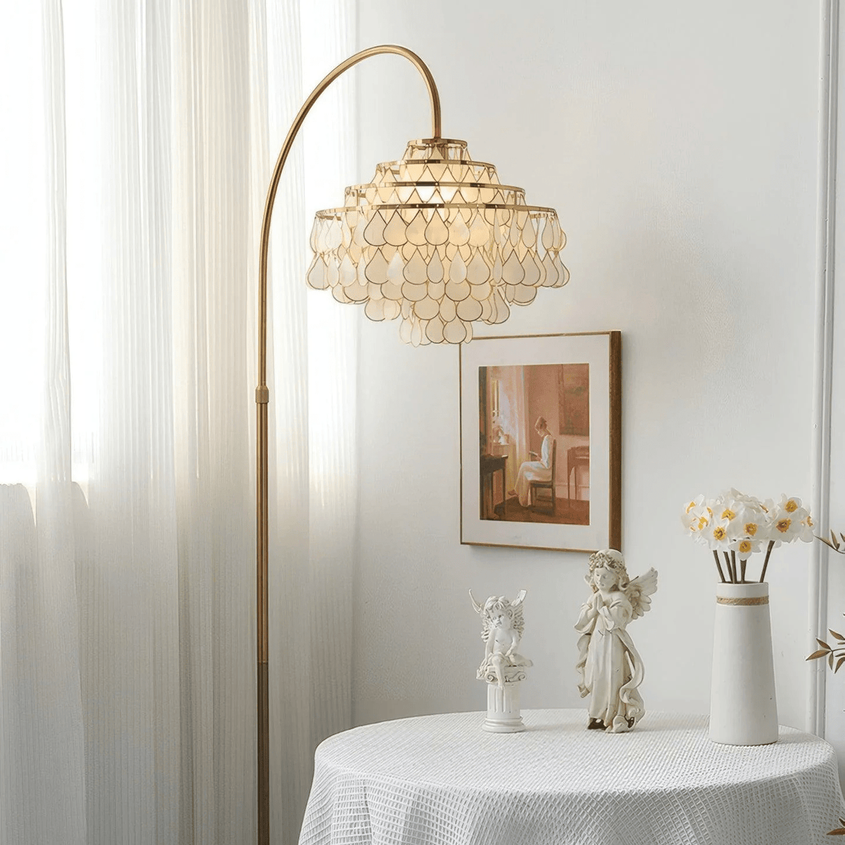 Emily Luxury Shell Floor Lamp