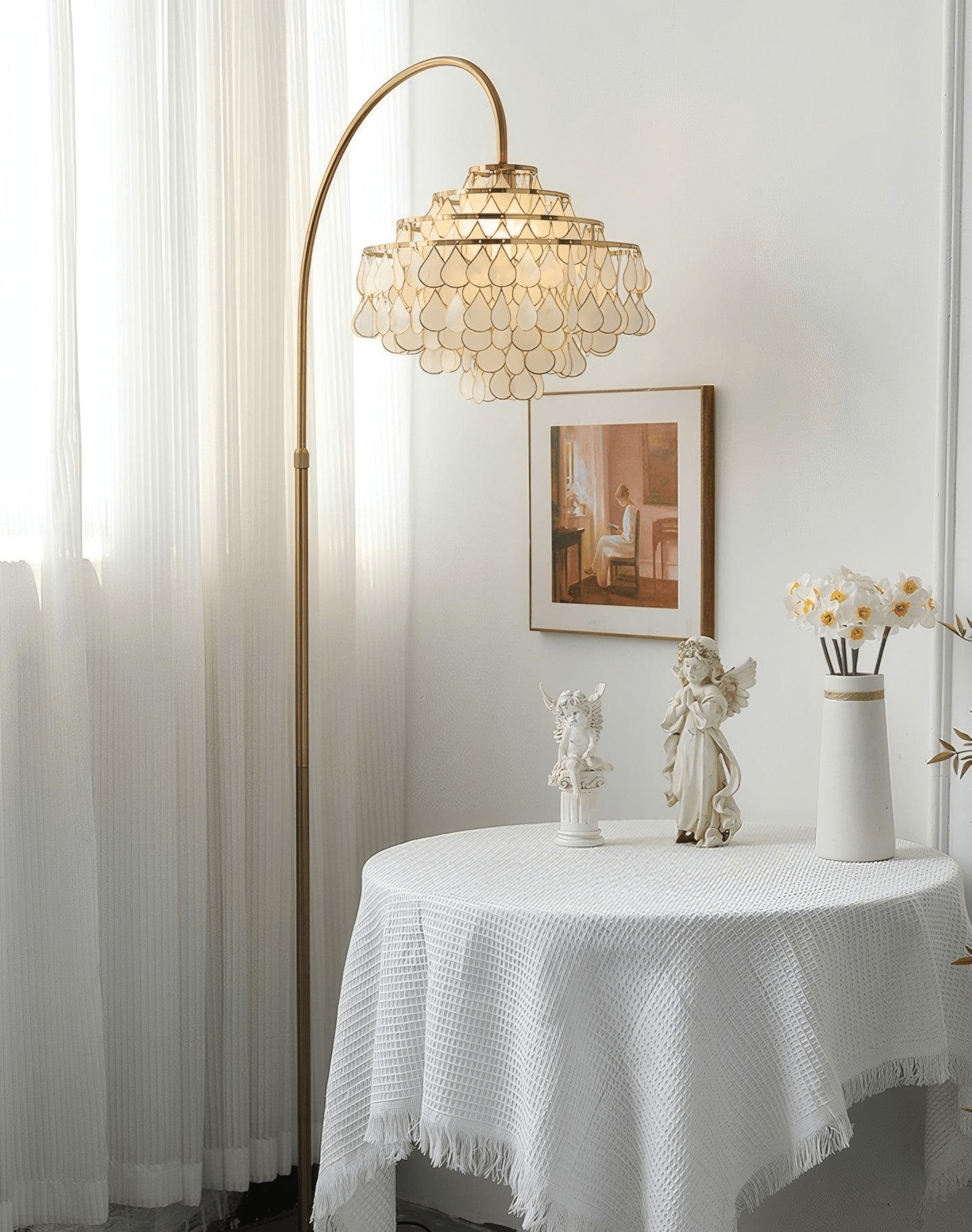 Emily Luxury Shell Floor Lamp