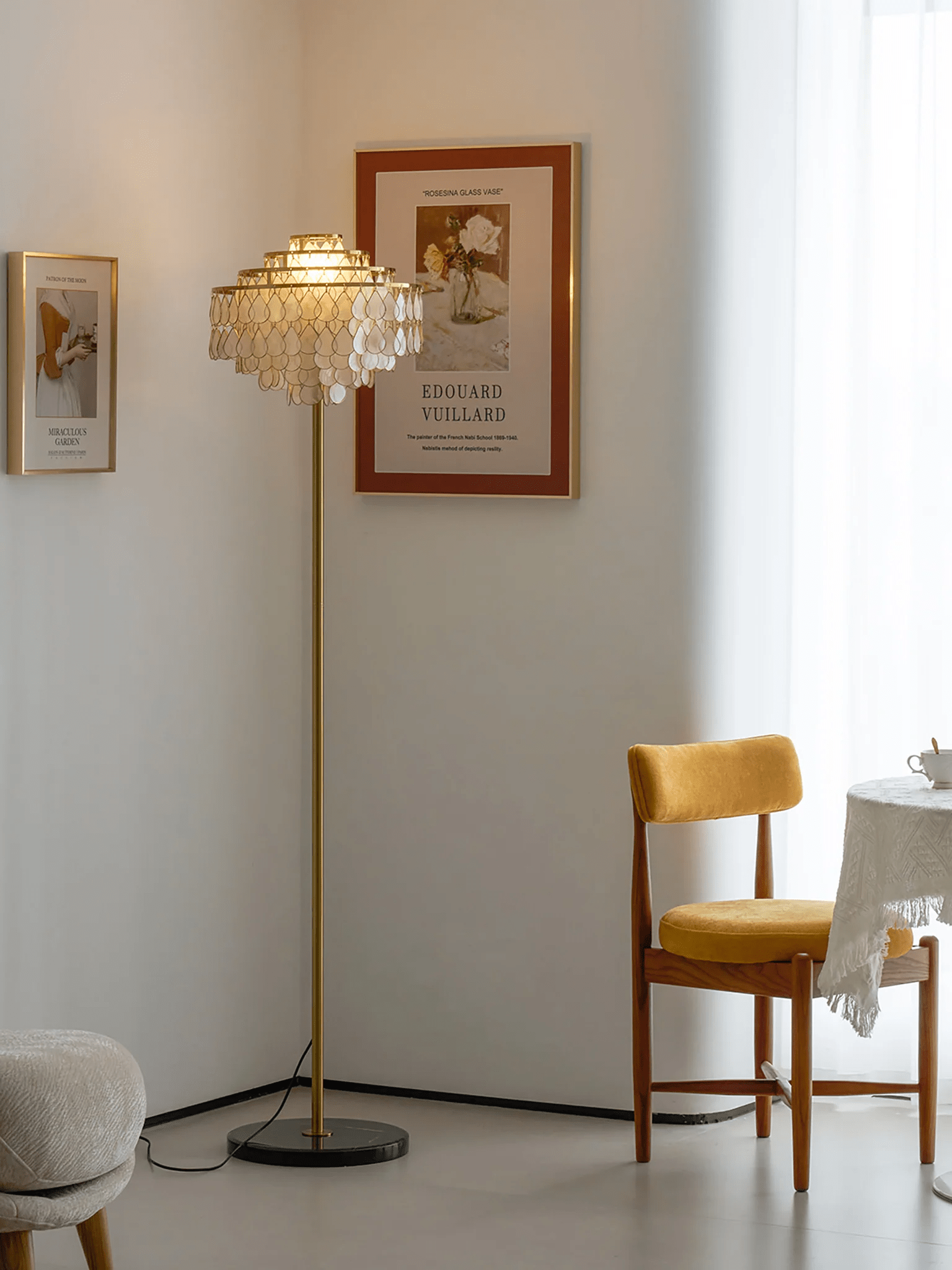 Emily Luxury Shell Floor Lamp
