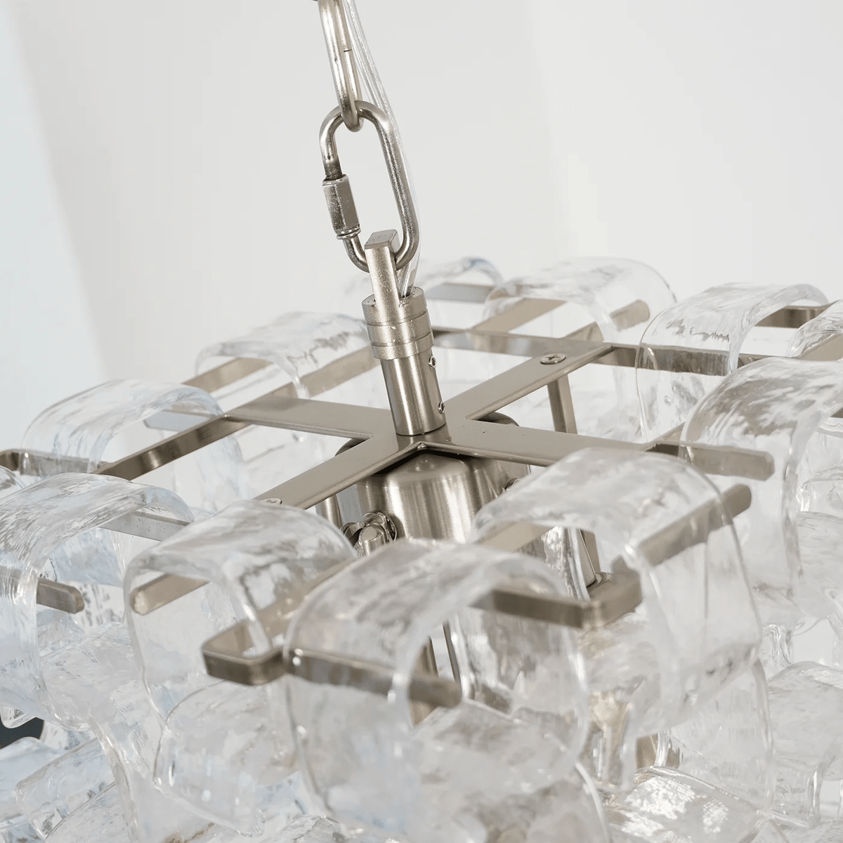 Orielis Chandelier Murano Glass Interlocking Geometric