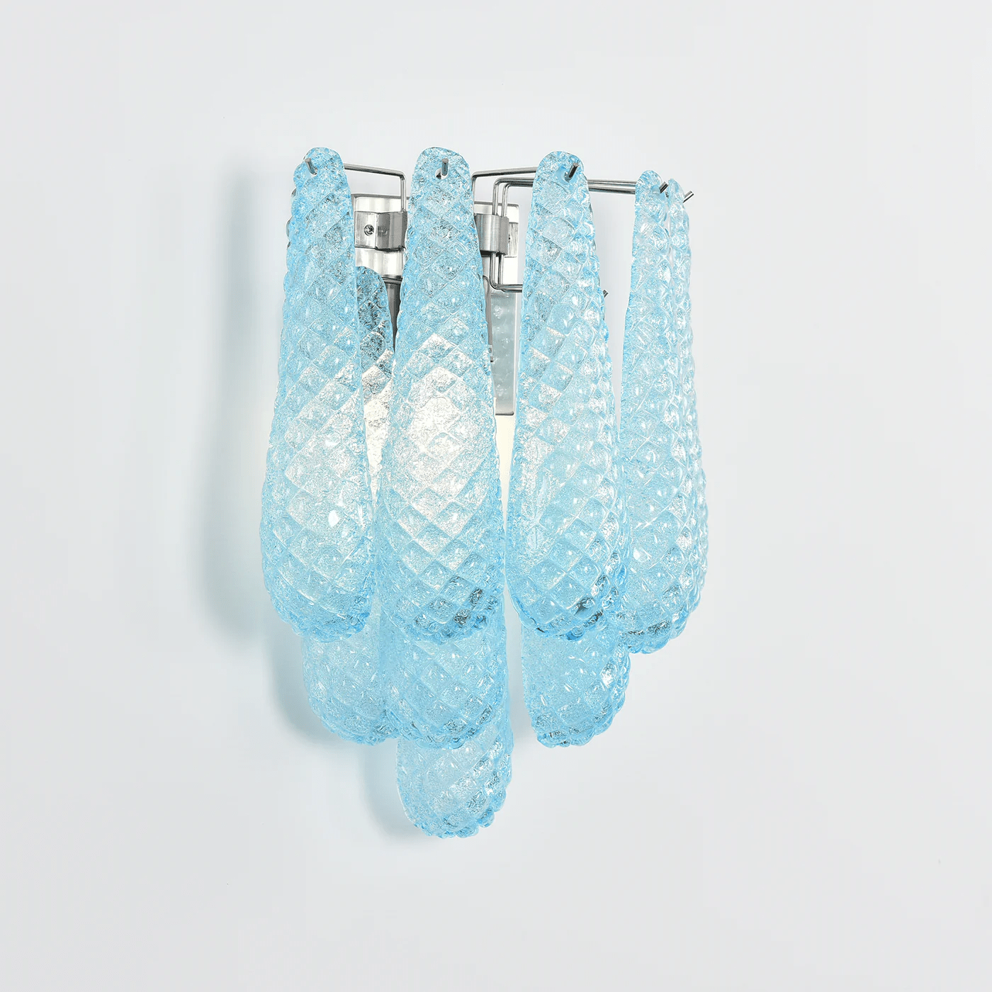 Liorelaria Wall Lamp Pink Teardrop Glass Floral Artistic