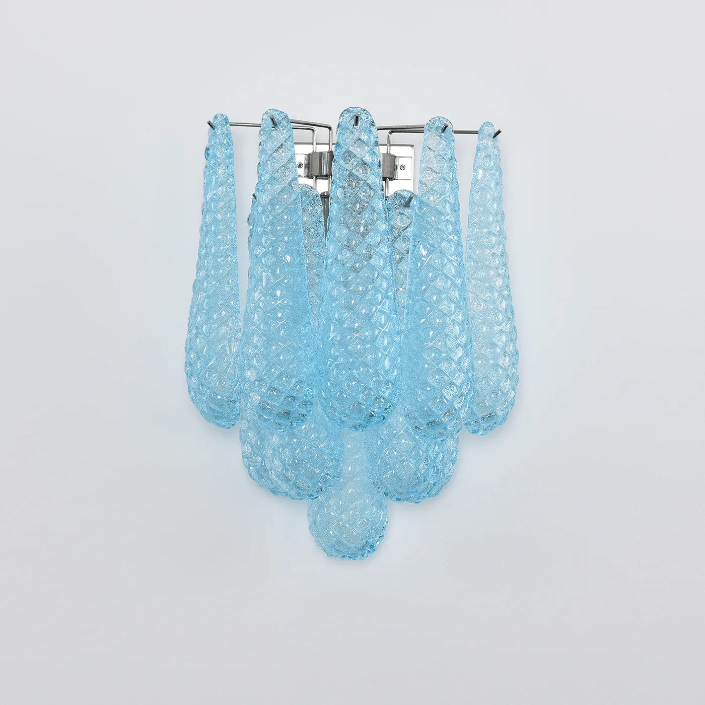 Liorelaria Wall Lamp Pink Teardrop Glass Floral Artistic